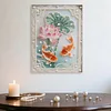 DIY Pearl Painting Good Luck Lotus with Frame for Home Wall Decor(30x40cm)