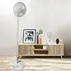 Folding Telescopic Floor Fan Summer Mute Student Desktop Table Fan (White)