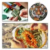 Tiger-DIY Embroidery Kit with Pattern Cotton Threads Needles Hoop 30*30cm/11.81*11.81in tapestrymarket