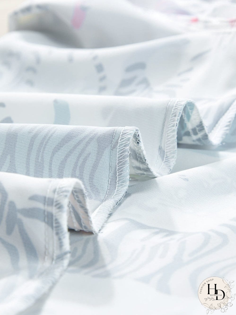 White Background Tiger Print Blouse