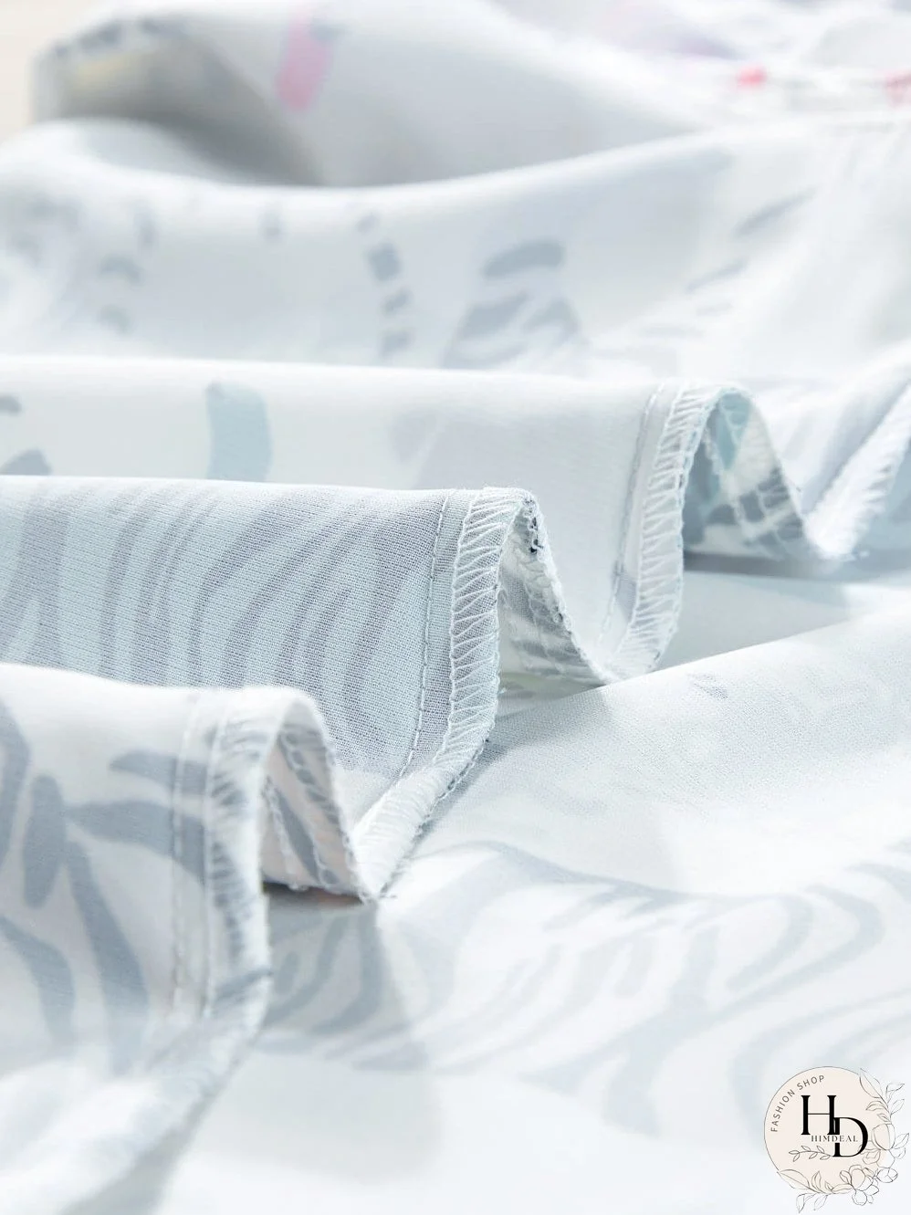 White Background Tiger Print Blouse