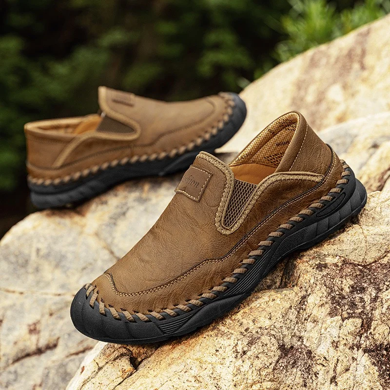 ⏰Last Day! 45% OFF 🔥AILONGCITY&reg;Men's Handmade Genuine Leather Orthopedic Outdoor Loafers