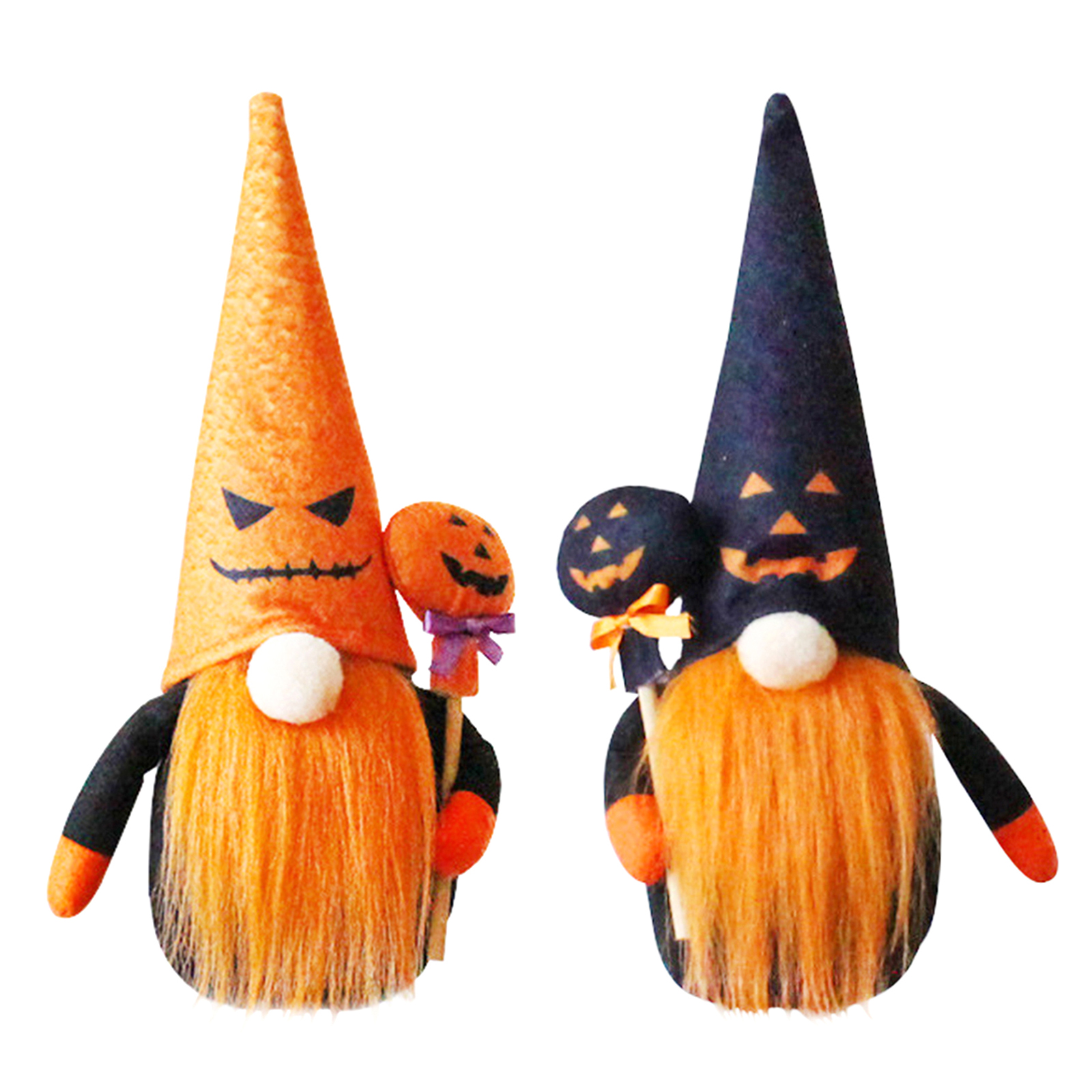 

Halloween Pumpkin Gnomes - Adorable Tabletop Figurines Decorations Ornament, Black, 501 Original