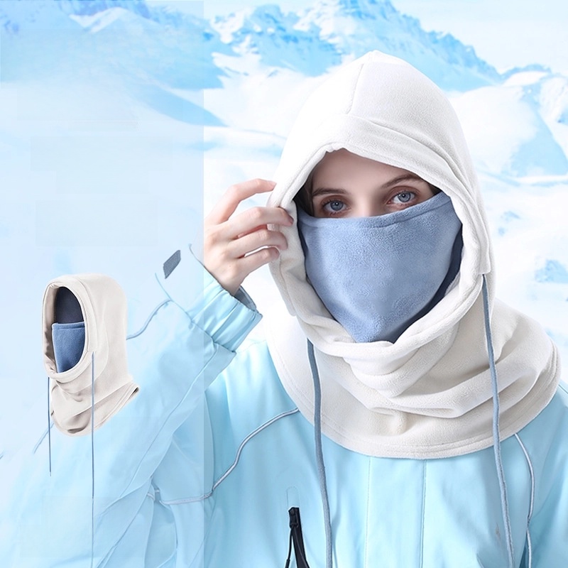 Ski Hat Head Cover Polar Fleece Scarf Scarf Face Protection Neck Integrated Cycling Cold-proof Outdoor Sports Warm