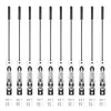 [US Local Warehouse] 10 Packs Lever Extension Flush Bolt 16.54in Latch Slide Bolt Lock Solid Stainless Steel French Door Locks for Commercial Applications Store School Office