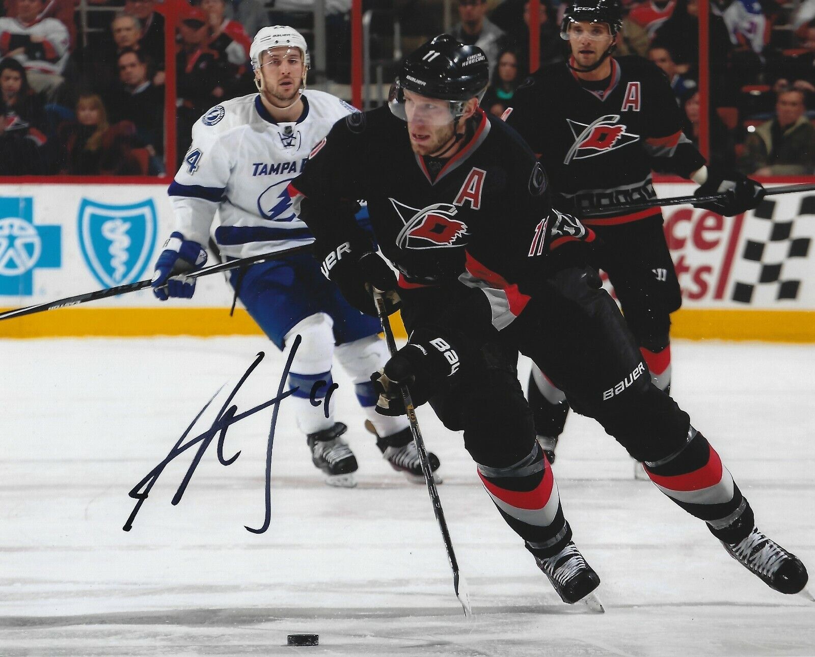 Autographed 8x10 JORDAN STAAL Carolina Hurricanes Photo Poster painting - COA