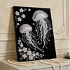 (30x40cm)Jellyfish DIY Pearl Painting Framed Grape Handmade Pearl Material Art Kit Living Room Decor