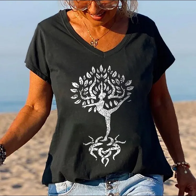 Life Tree Printed Women's T-shirt