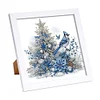 5D DIY Partial Special Shaped Drill Diamond Painting Kit Xmas Bird Decor With Frame Kit 18x18cm