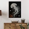 DIY Pearl Painting Jellyfish for Home Wall Decor with Frame(40*30cm)