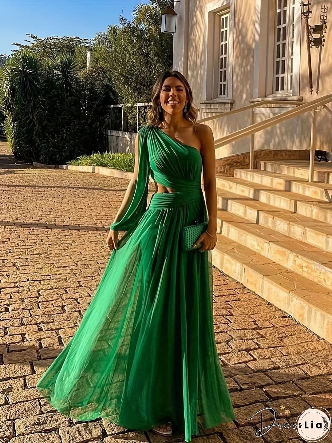 Emerald Green Pleated Jumpsuit