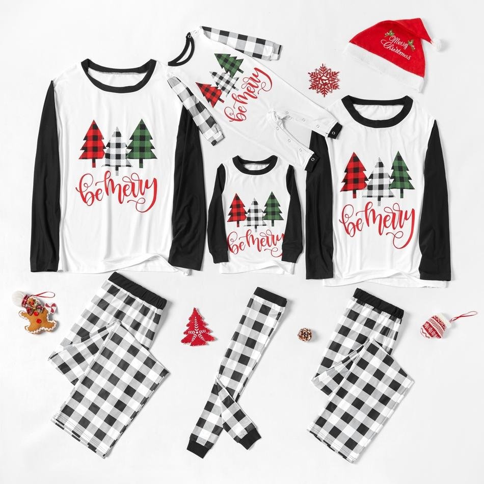 Christmas Tree Family Matching Pajamas Sets