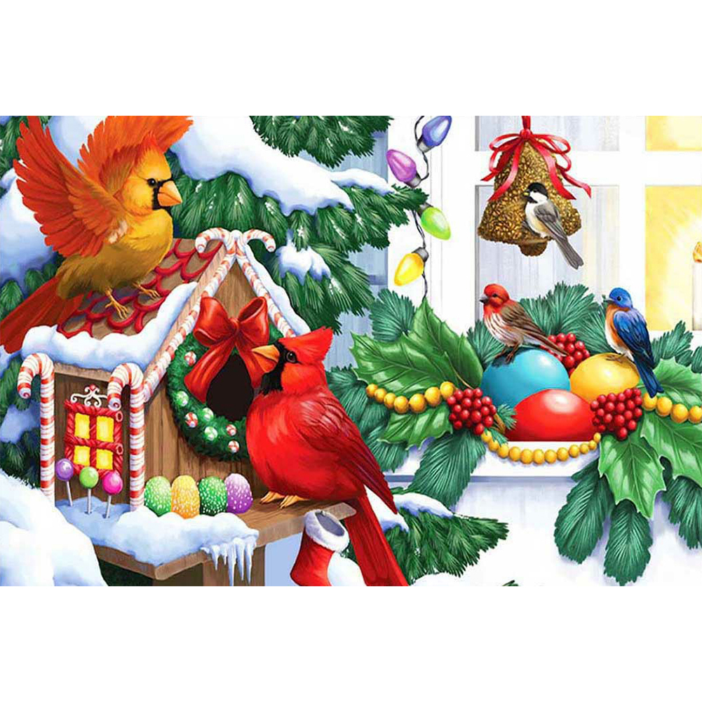 

Christmas Bird - Round Drill Diamond Painting - 45*30CM, 501 Original
