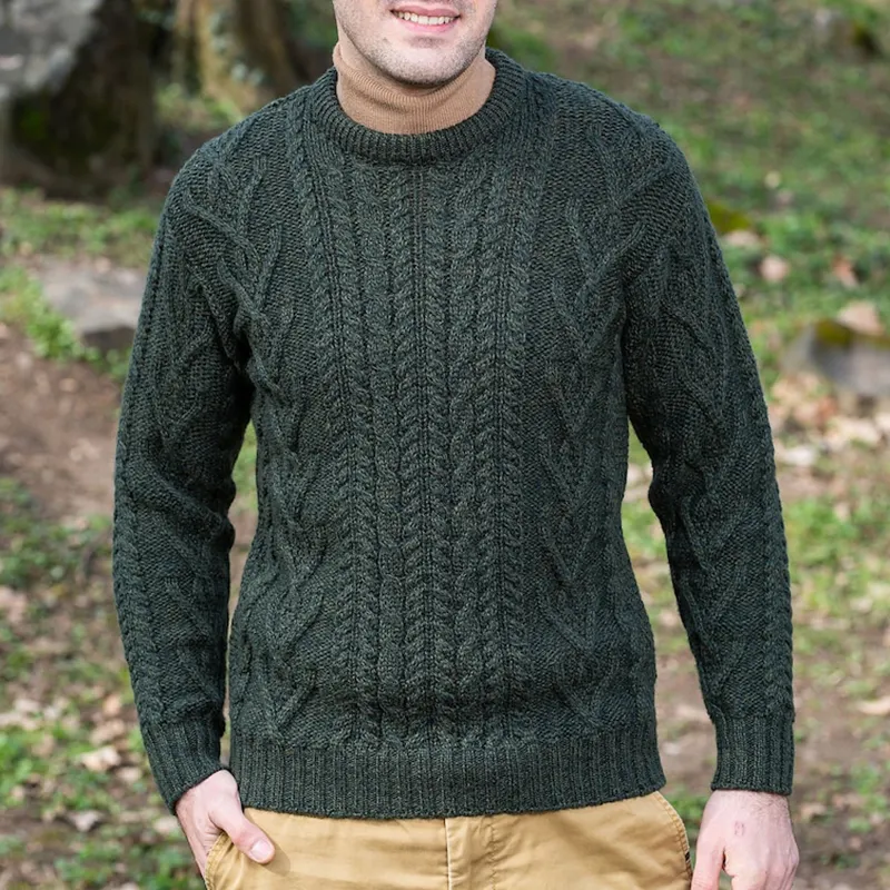 Men'S Knitted Patterned Pullover Sweater