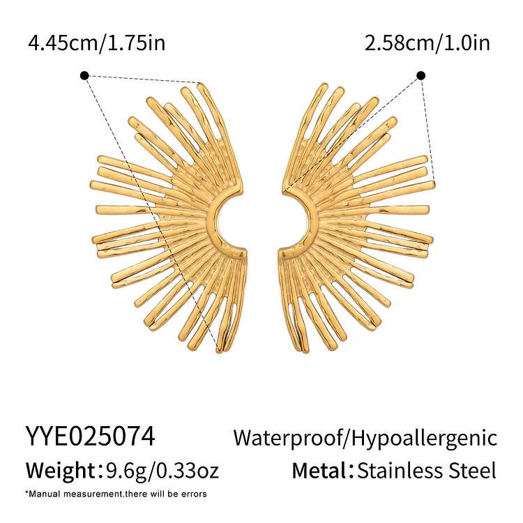 Minimalist Fan-shaped Earrings