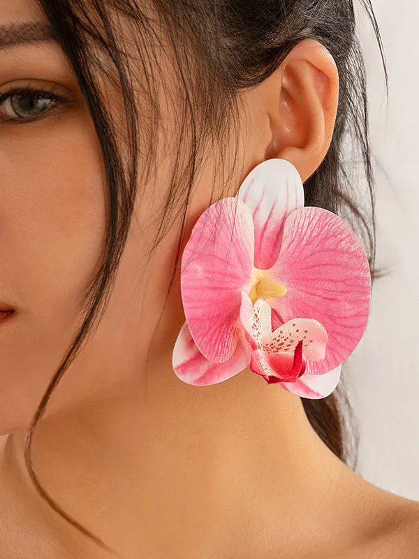 Flower Shape Drop Earrings