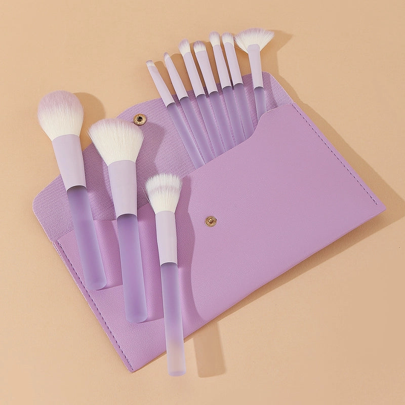 Lady Minimalist Artificial Fiber Plastic Handgrip Makeup Brushes 1 Set