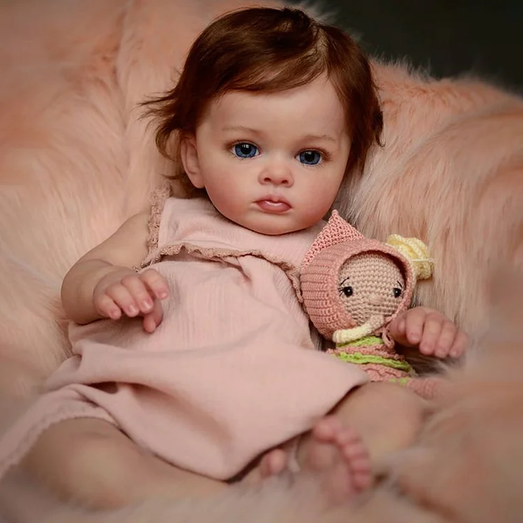 20" Reborn Baby Dolls Realistic Soft Weighted Body Truly Cloth Body Reborn Cute Toddler Baby Girl Matti