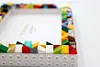 Daisy Flower DIY Building Block Photo Frame Kit,Creative Handmade Assembled Photo Frame Handmade Craft Gift Home Tabletop Display Decor