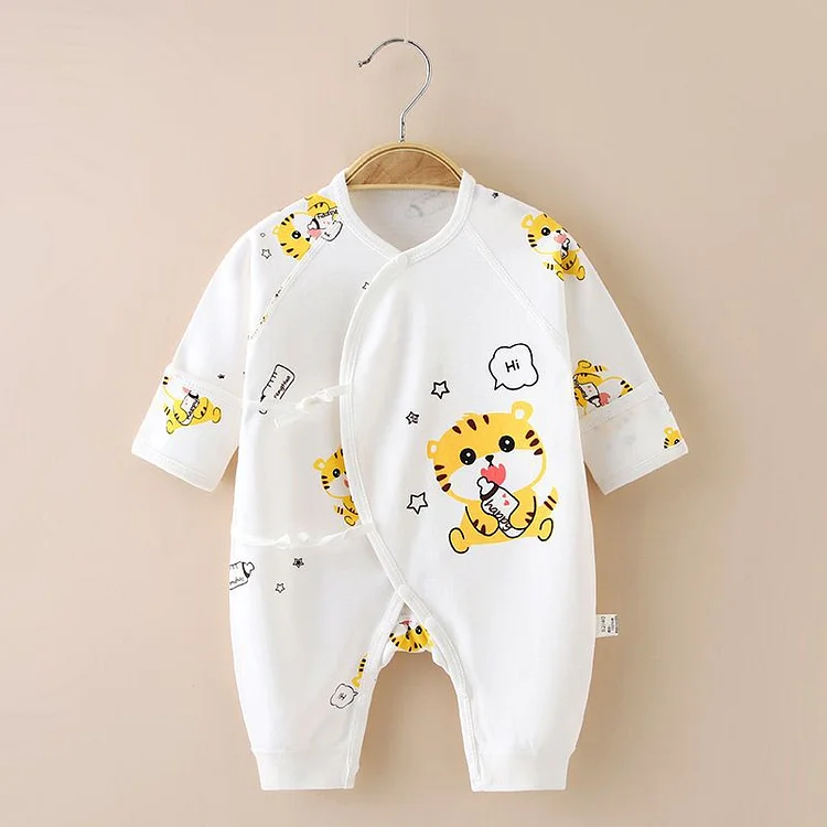 New Born Baby Onepiece Organic Cotton Tiger Sleepsuit