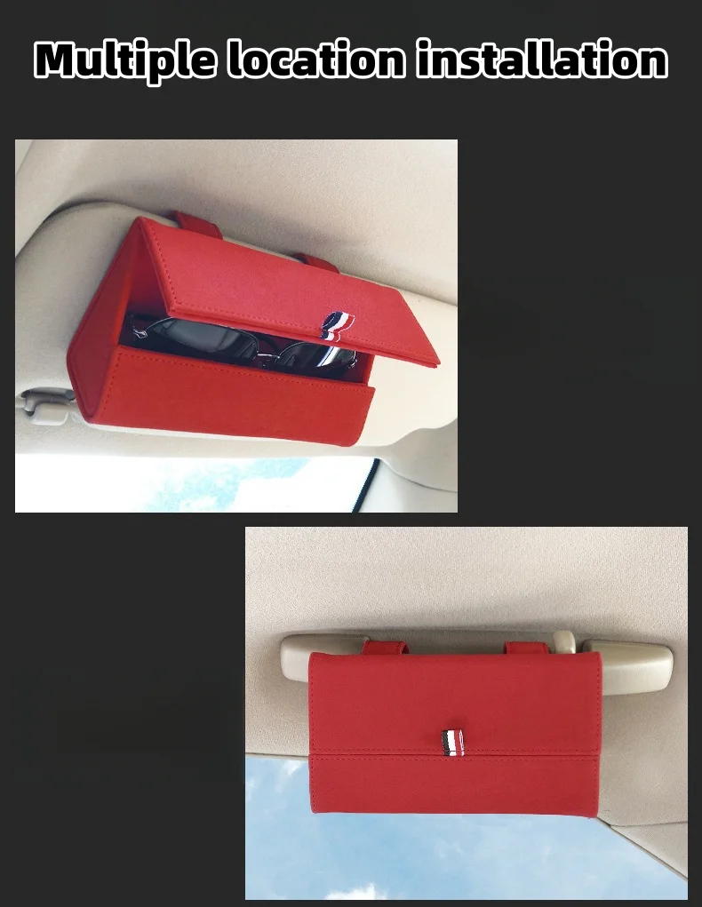 Car logo storage glasses case