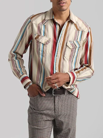 Western Style Long Sleeve Button Shirt