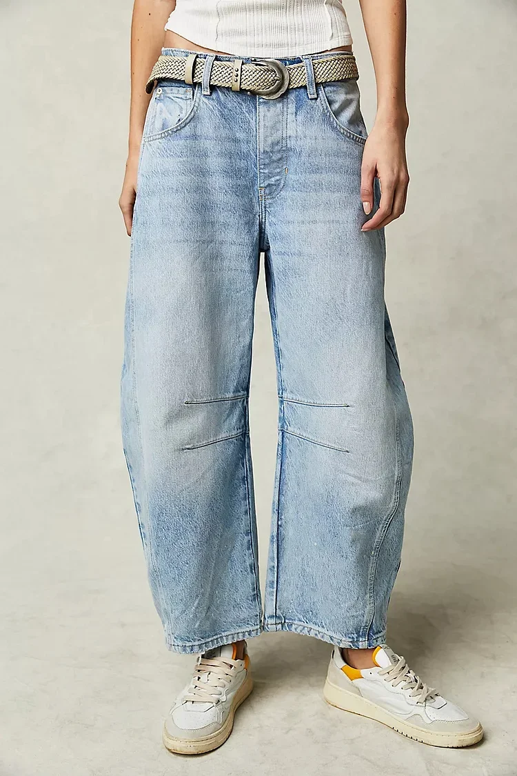 🔥Mid-Rise Barrel Jeans (Buy 2 Free Shipping)