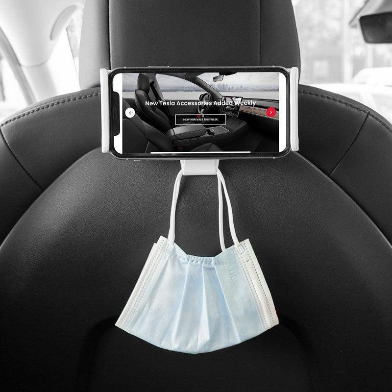 Model 3/Y Back Seat Pad & Phone Mount (360 Degree Tablet Support)