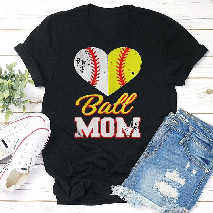 AL™ Funny Softball Mom  T-shirt Tee - 01307-Annaletters