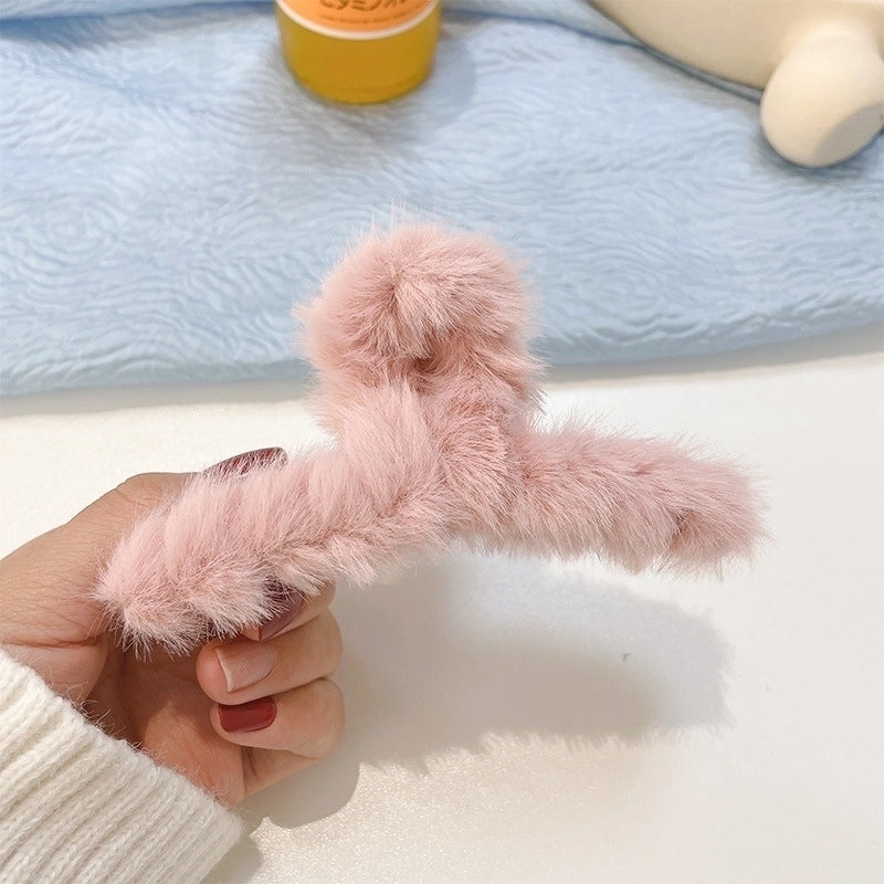 Minimalist Solid Color Arylic Hair Claws 1 Piece