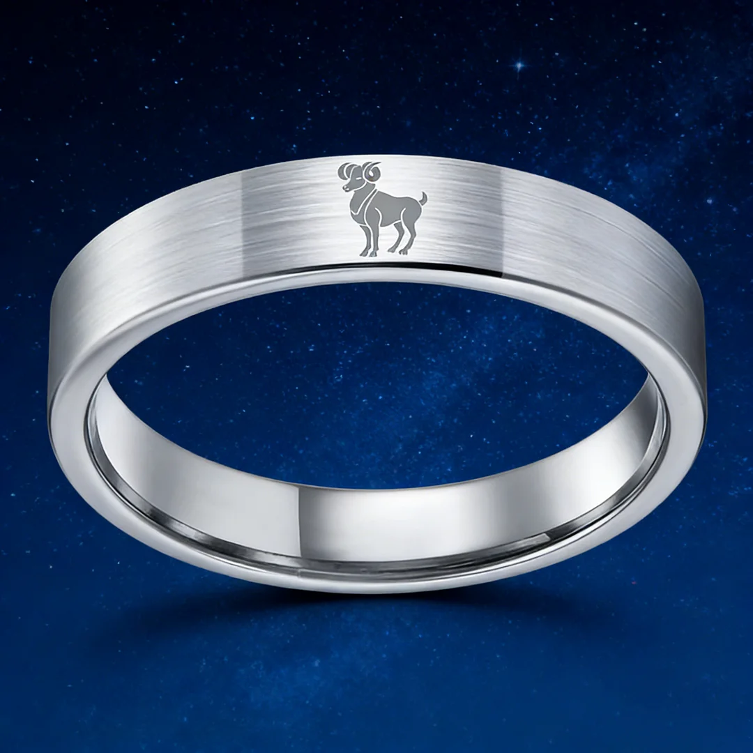 Flat Aries Tungsten Wedding Bands Tungsten Rings Sliver Comfort fit for Women or Men 4MM 6MM 8MM