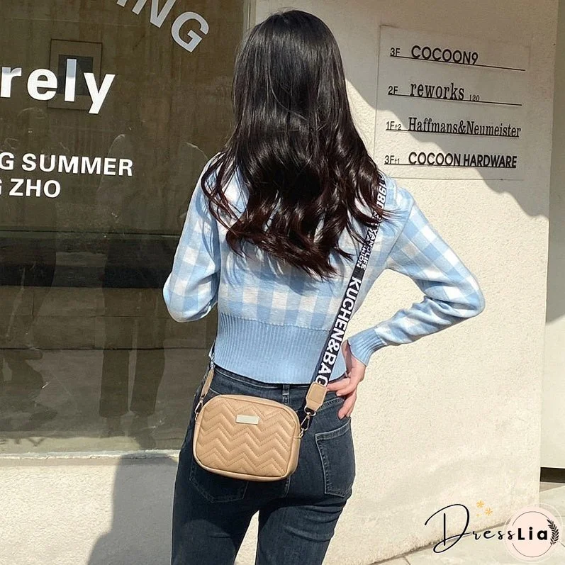 Women's Solid Color Shoulder Bag Messenger Bag