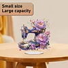 2D Flat Acrylic Stitch Machine Flower DIY Desktop Diamond Art Kits for Adults