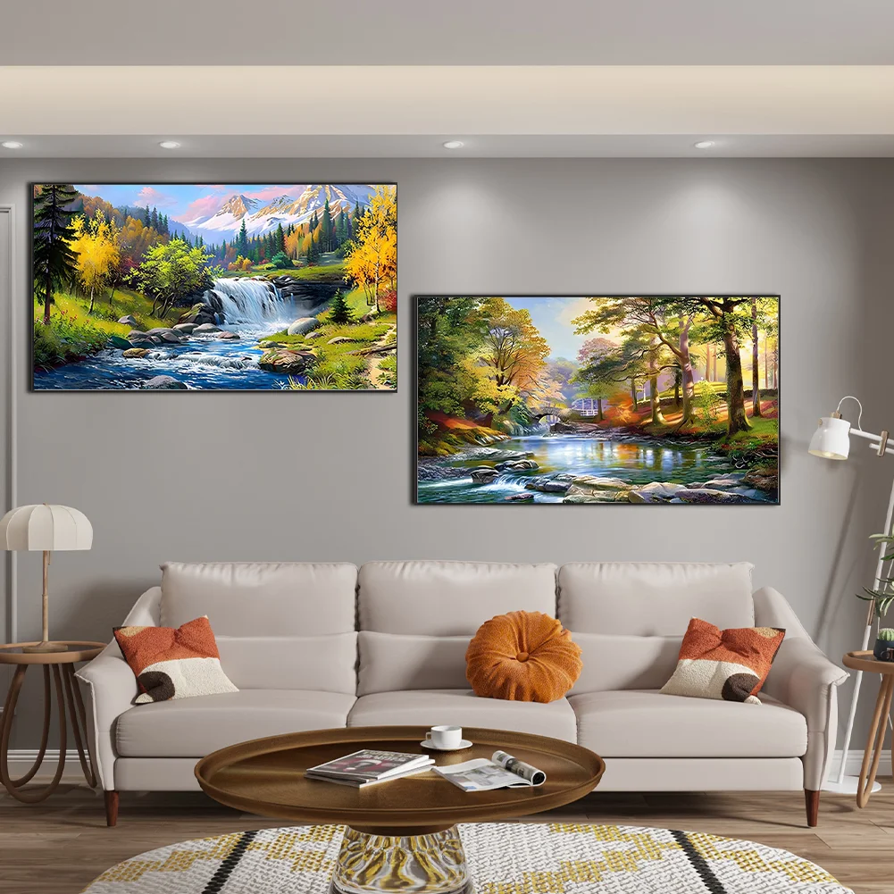 2pcs Diamond Painting - Full Round Drill - Landscape(Canvas|70*40cm)