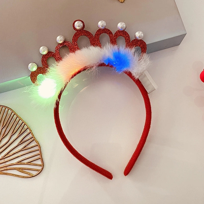 Christmas IG Style Women’s Christmas Hat Christmas Tree Letter Sequin Hair Clip Hair Band