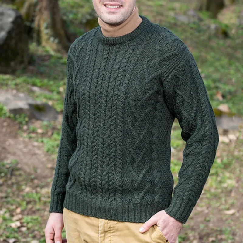 Men'S Knitted Patterned Pullover Sweater