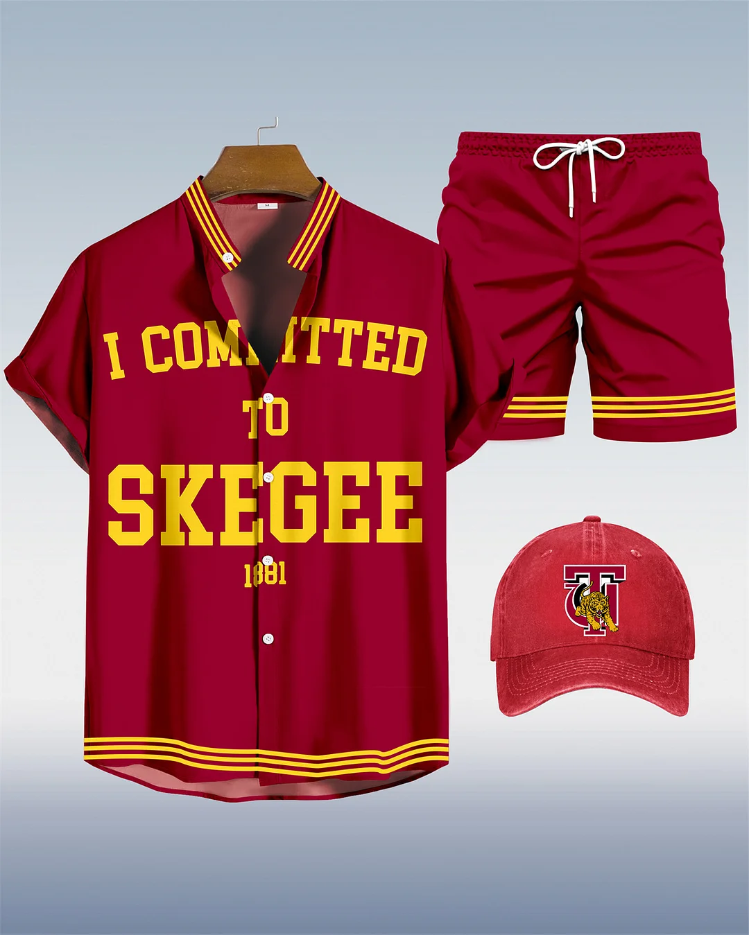 Tuskegee University Shirt Three-Piece Set 070