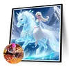 Princesse lumineuse elsa-plein diamant rond peinture-40 * 40cm