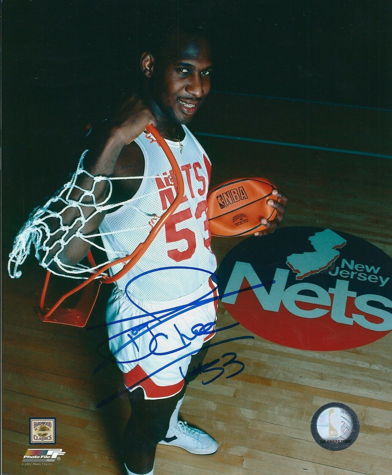 Signed 8x10 DARRYL DAWKINS New Jersey Nets Autographed Photo Poster painting w/COA