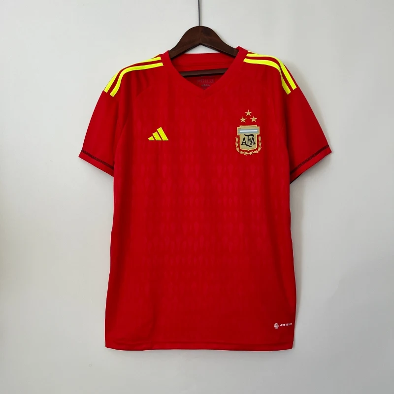 2023 Argentina Goalkeeper Red Soccer Jersey