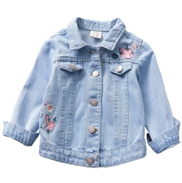 2019 Fashion Spring Children Outwear Coat 1-6Yrs Baby Boys Girls Outerwear Coat Girls Hole Denim Jackets Coats Kids Denim Jacket