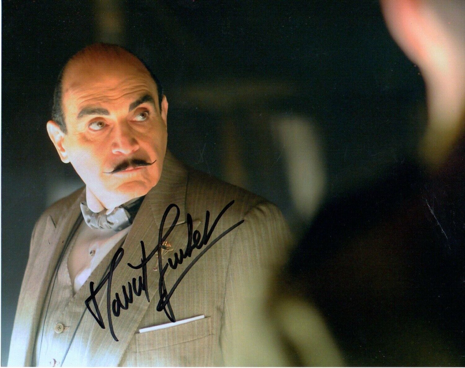 David Suchet Signed 10 by 8 inches Genuine Signature Photo Poster painting Poirot