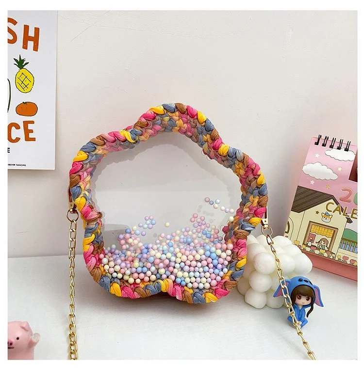 Flower shape DIY shoulder bag
