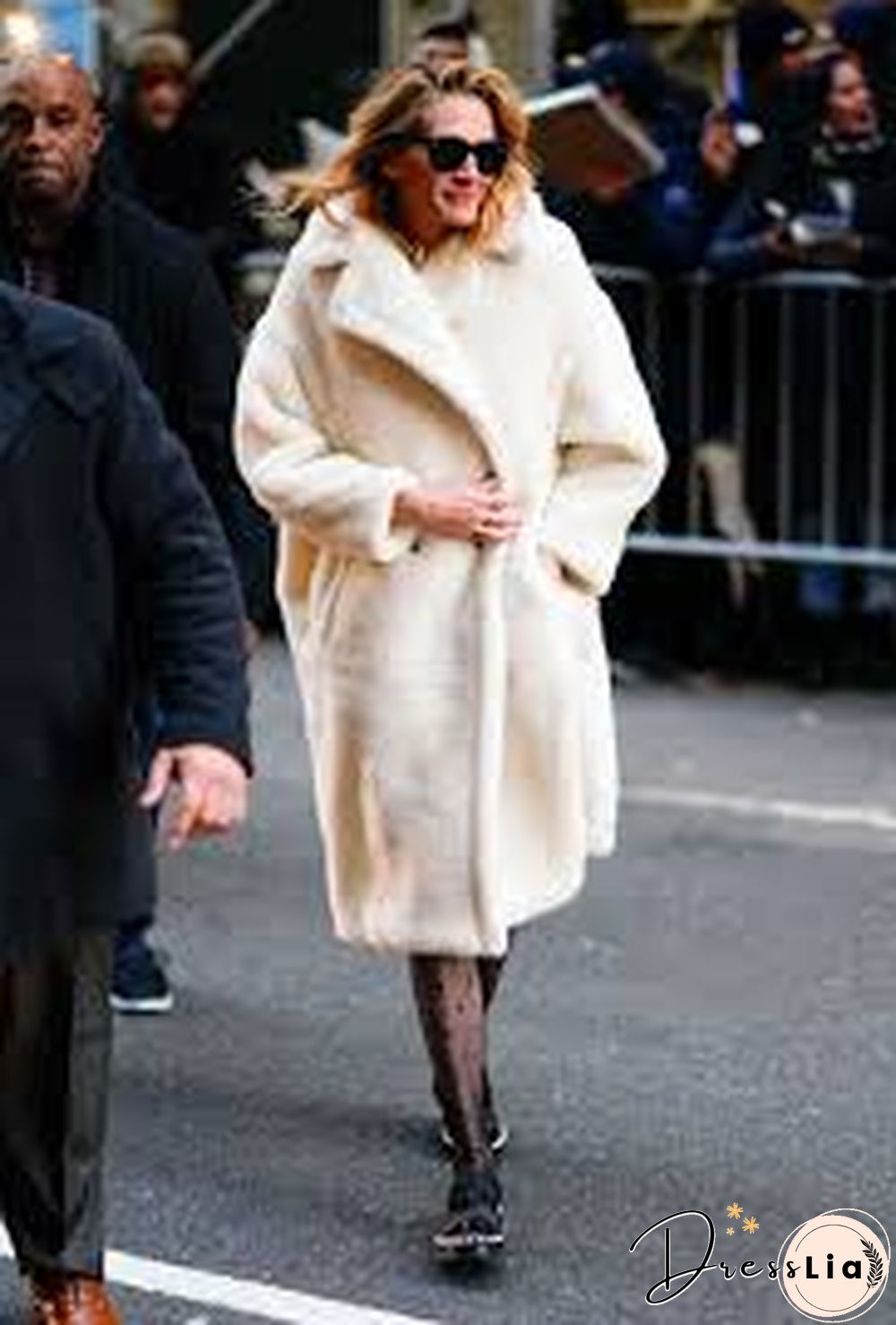 Long Faux Fur Camel Teddy Coat Maxi Jackets