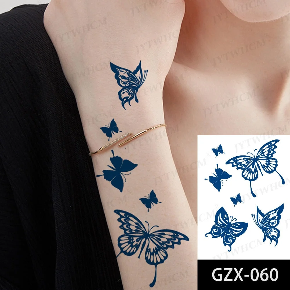 Juice 2 Weeks Lasting Tattoo Sticker Moon Forest Small Arrow Rose Waterproof Transfer Fake Tatoo Female Transfer Tatto Men Women
