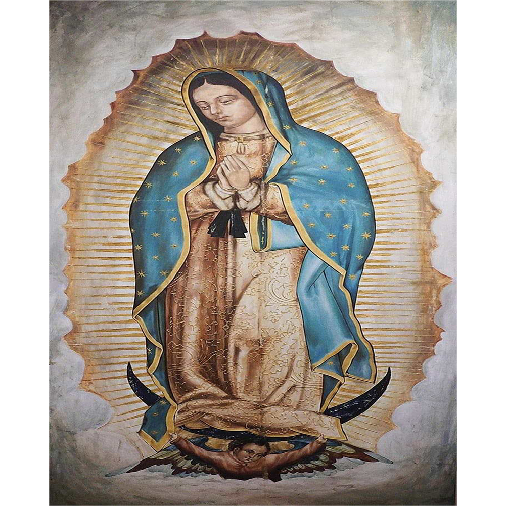 

55*65CM-Virgin Mary Rhinestone-Round Drill Diamond Painting, 501 Original