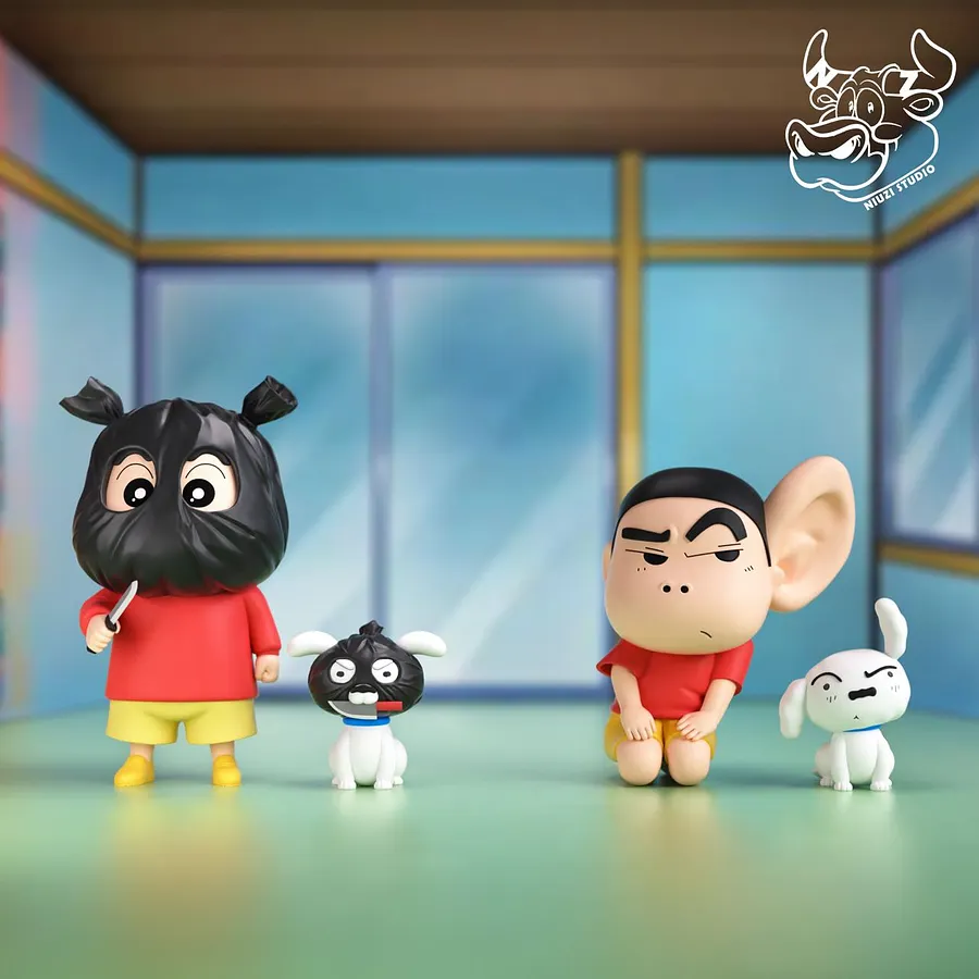 IO CREATIONS - Crayon Shin-chan Q-Bounce Series Kazama & Nohara