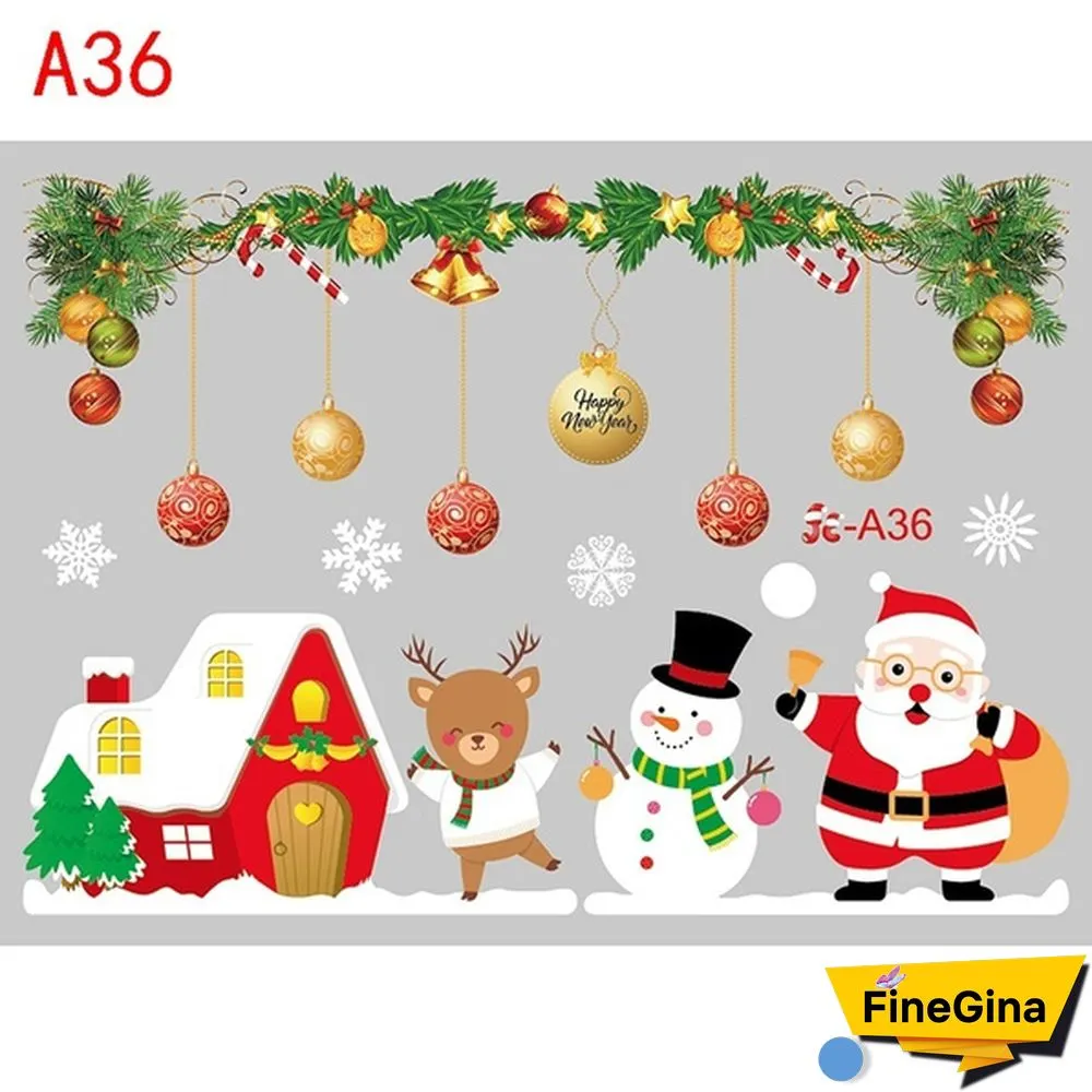 Christmas Decoration Glueless Static Window Sticker
