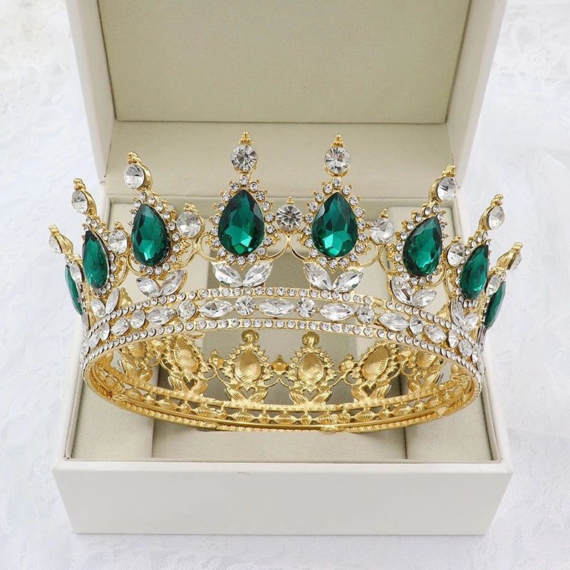 Women’s Elegant Crown Alloy Inlay Zircon Crown