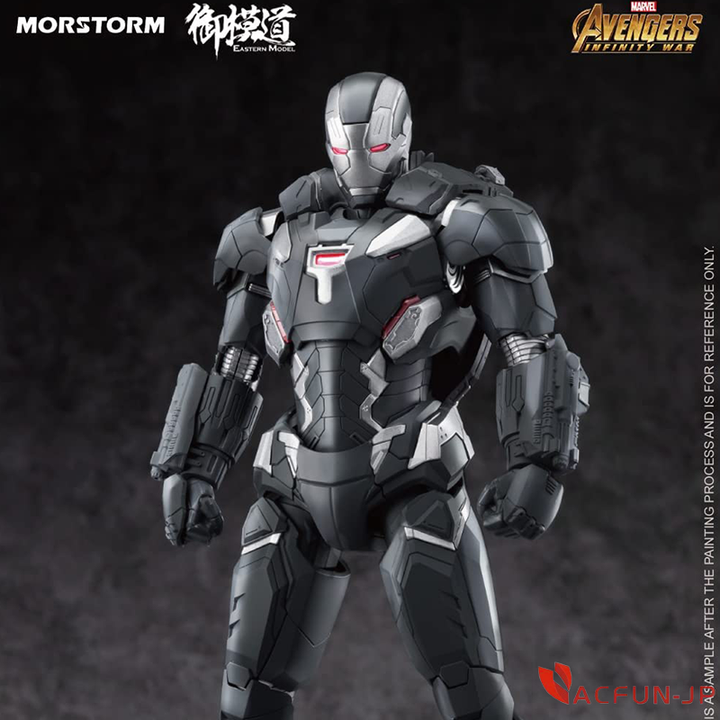 AC]御模道 MORSTORM 1/9 スケール MARVEl マーベール IRON MAN アイアンマン MK5 色分け済 組立式 プラモデル  LED 磁気ギミックパーツ 付き